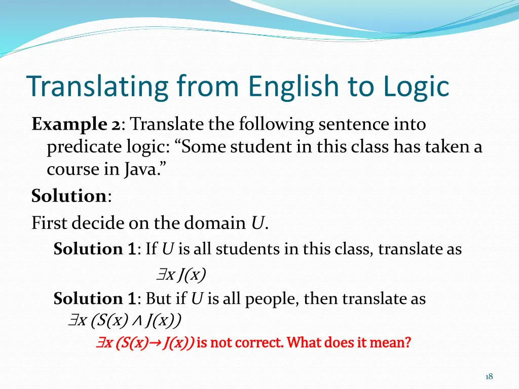 translating from english to logic 1