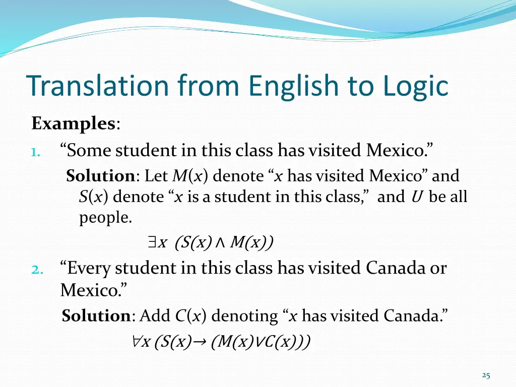 translation from english to logic