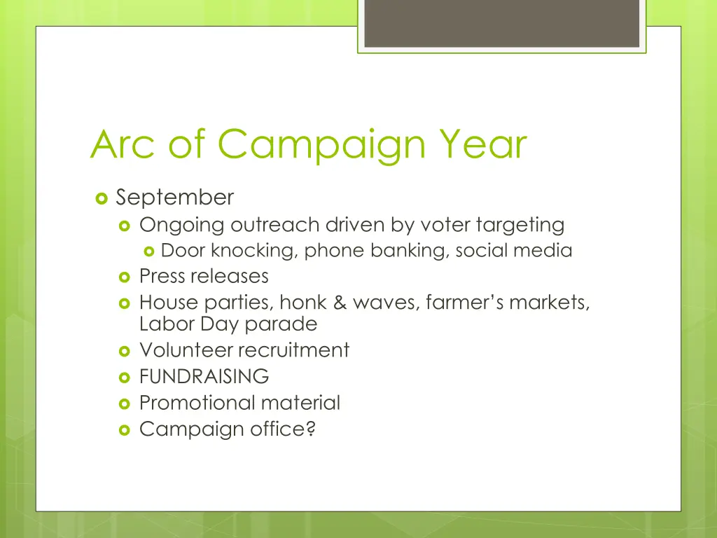 arc of campaign year 3