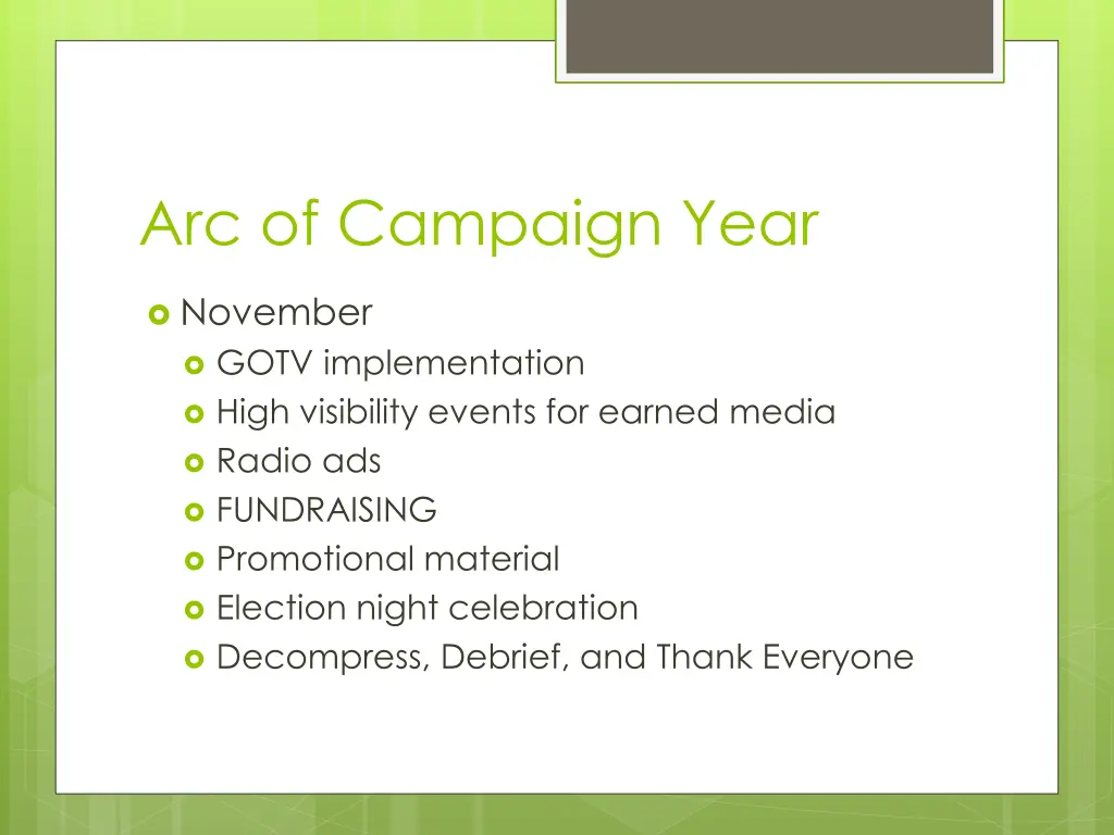 arc of campaign year 5