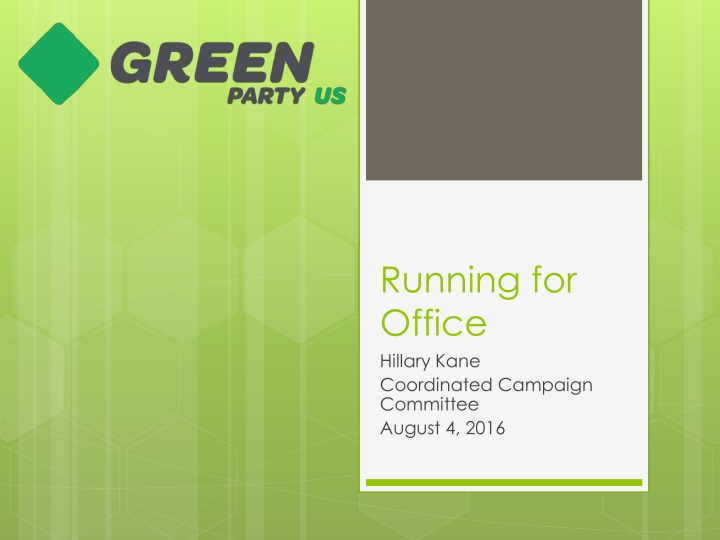 running for office hillary kane coordinated