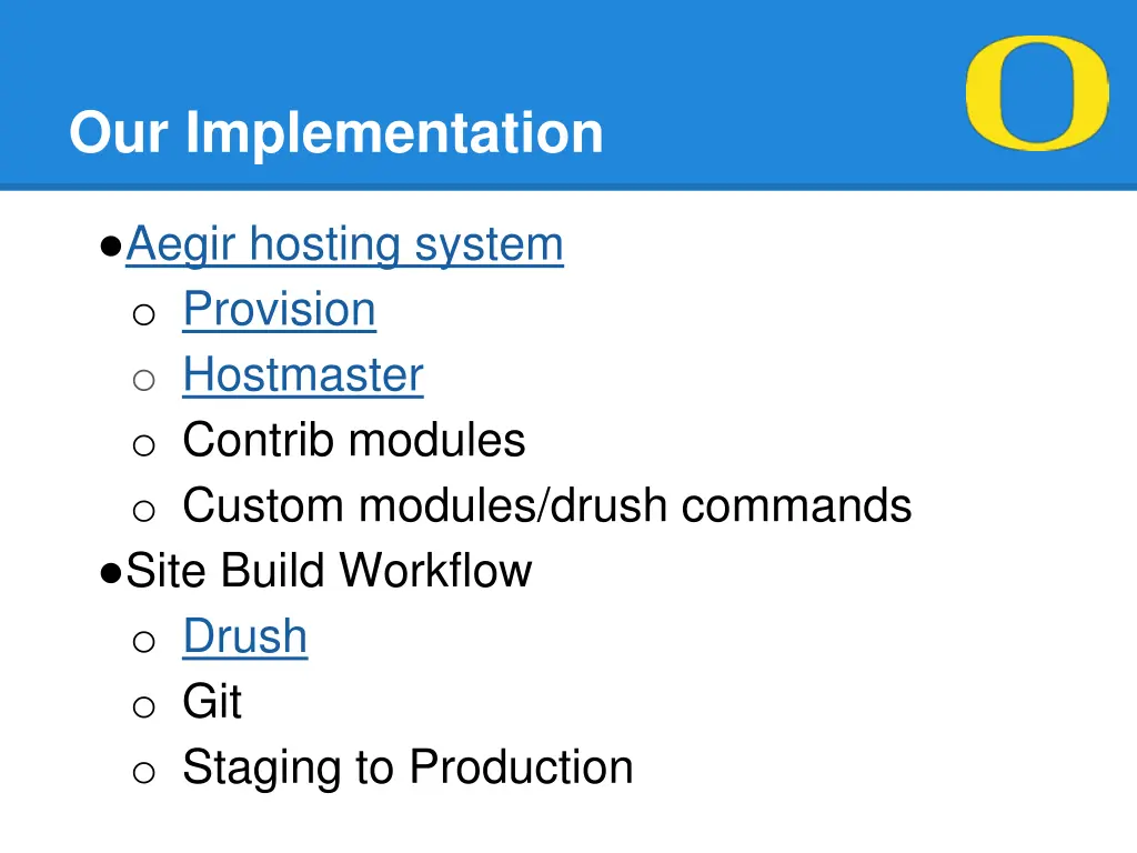 our implementation
