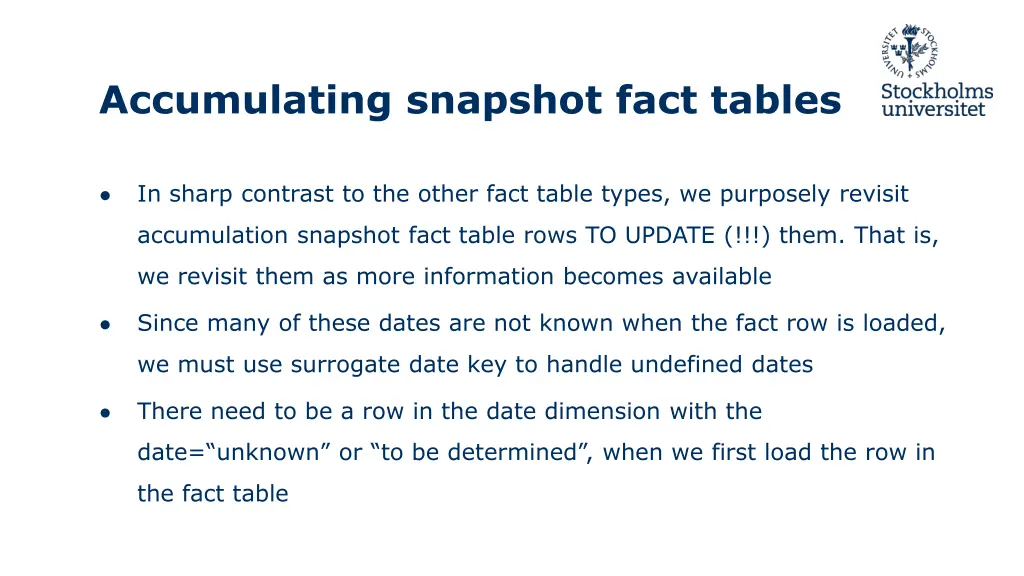 accumulating snapshot fact tables 2