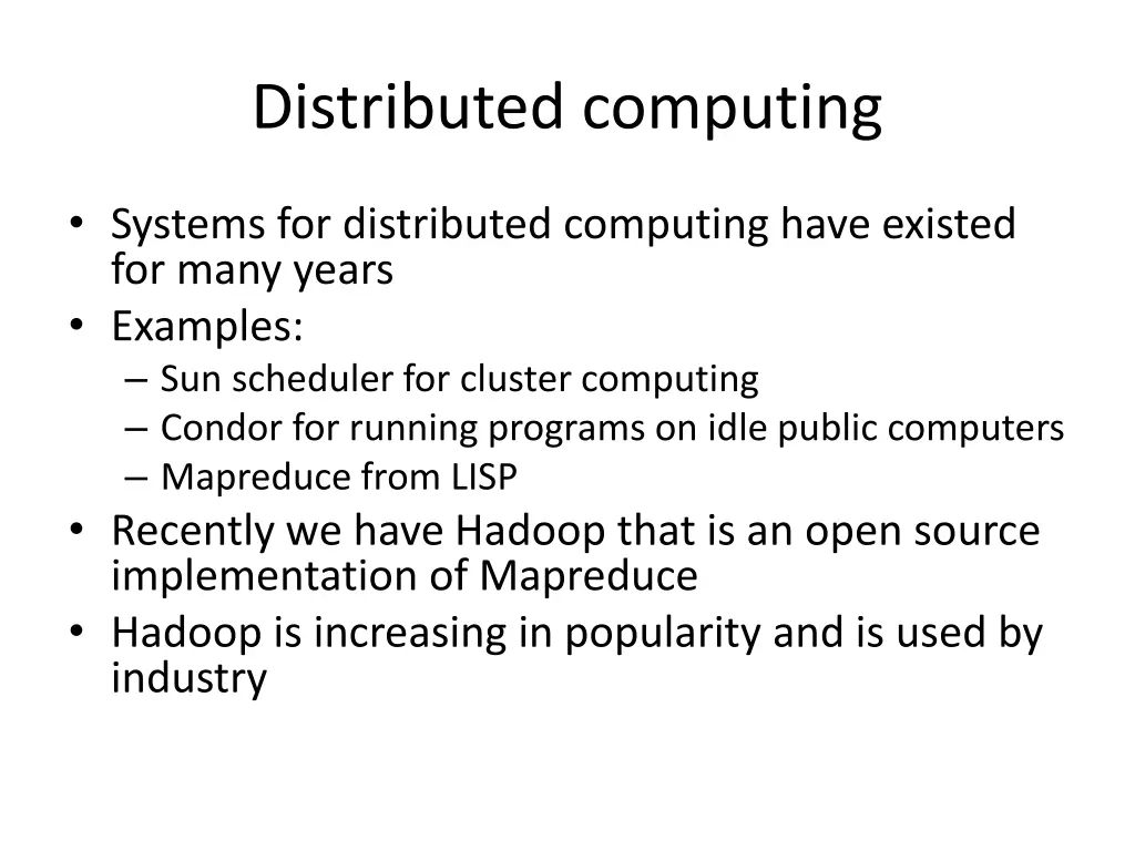 distributed computing
