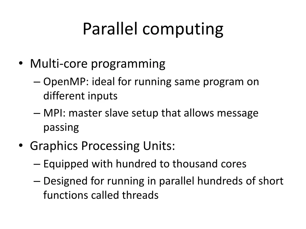parallel computing