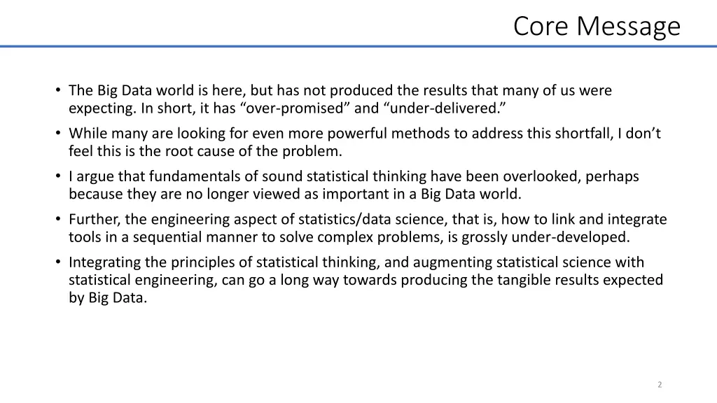 core message