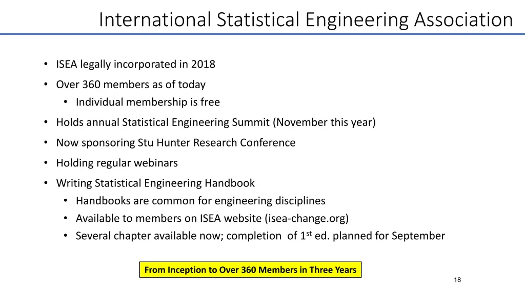 international statistical engineering association