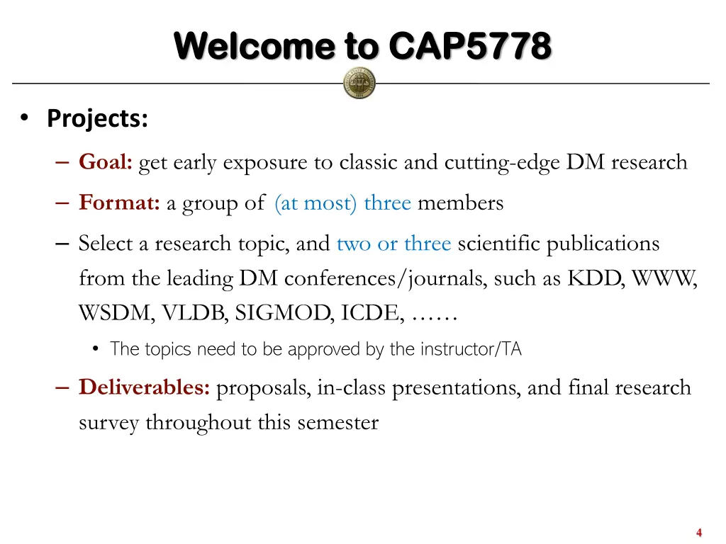 welcome to cap5778 welcome to cap5778 3