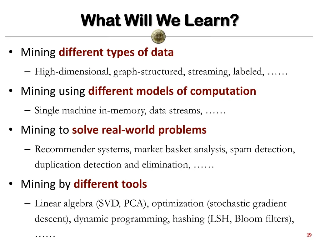 what will we learn what will we learn