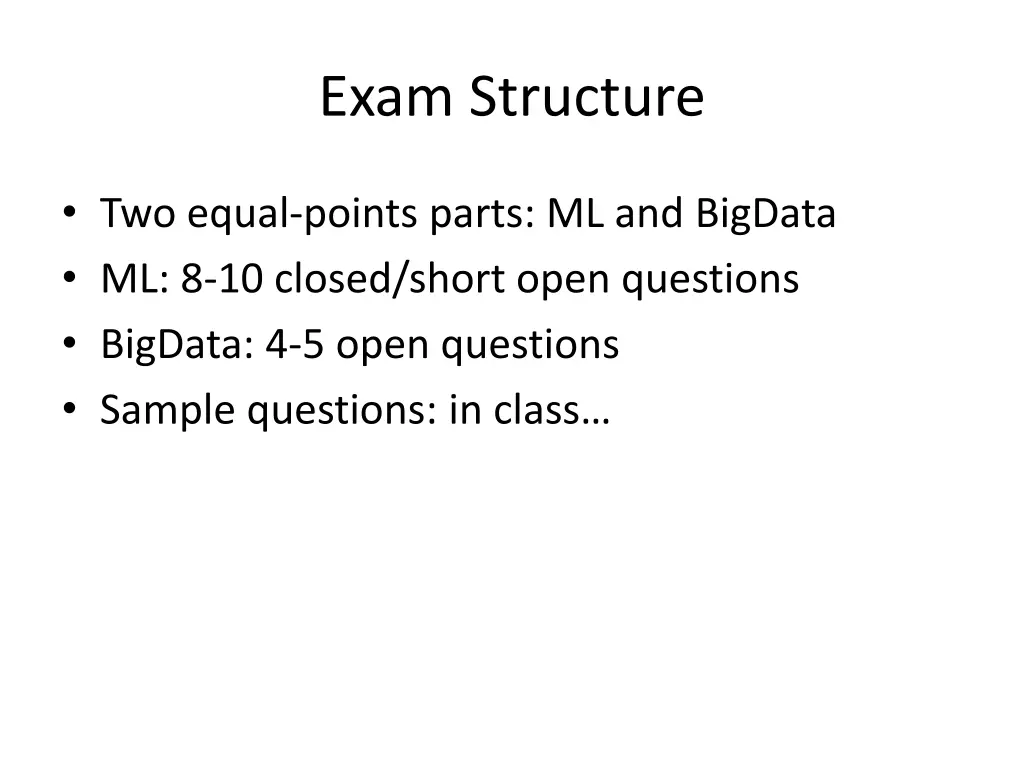 exam structure