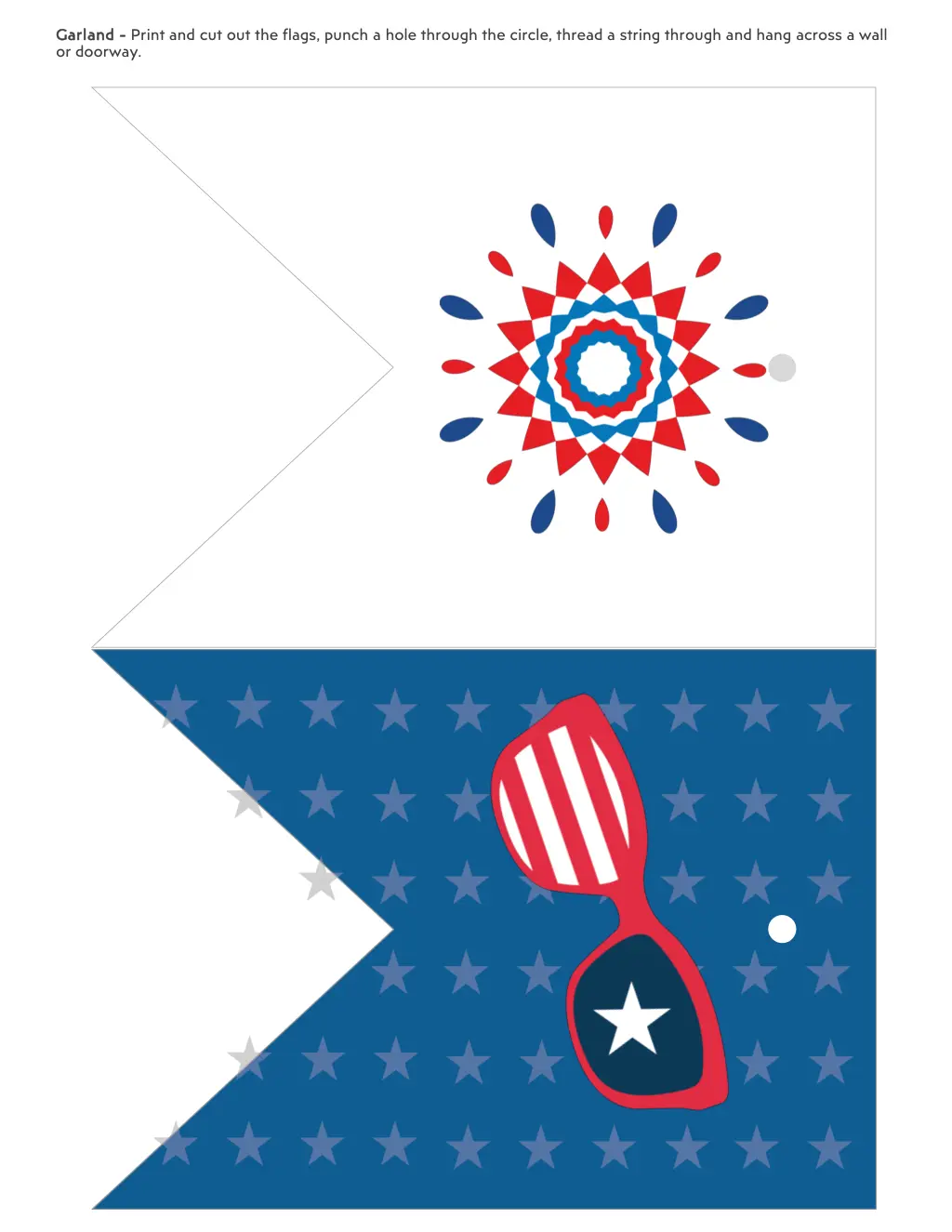 garland garland print and cut out the flags punch 1
