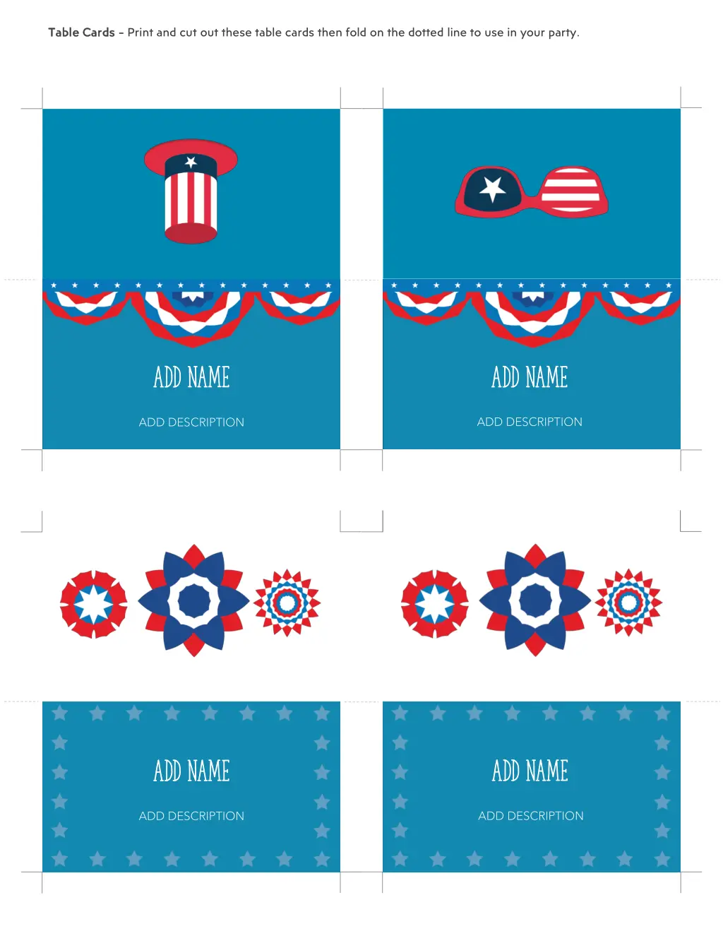 table cards table cards print and cut out these