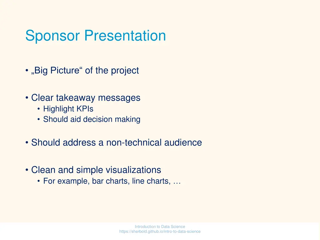 sponsor presentation