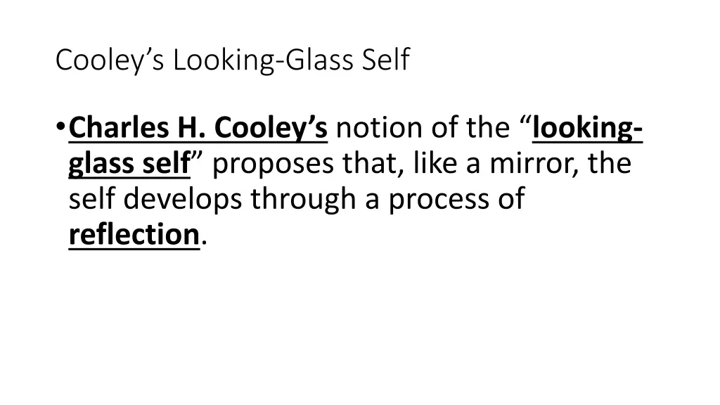 cooley s looking glass self