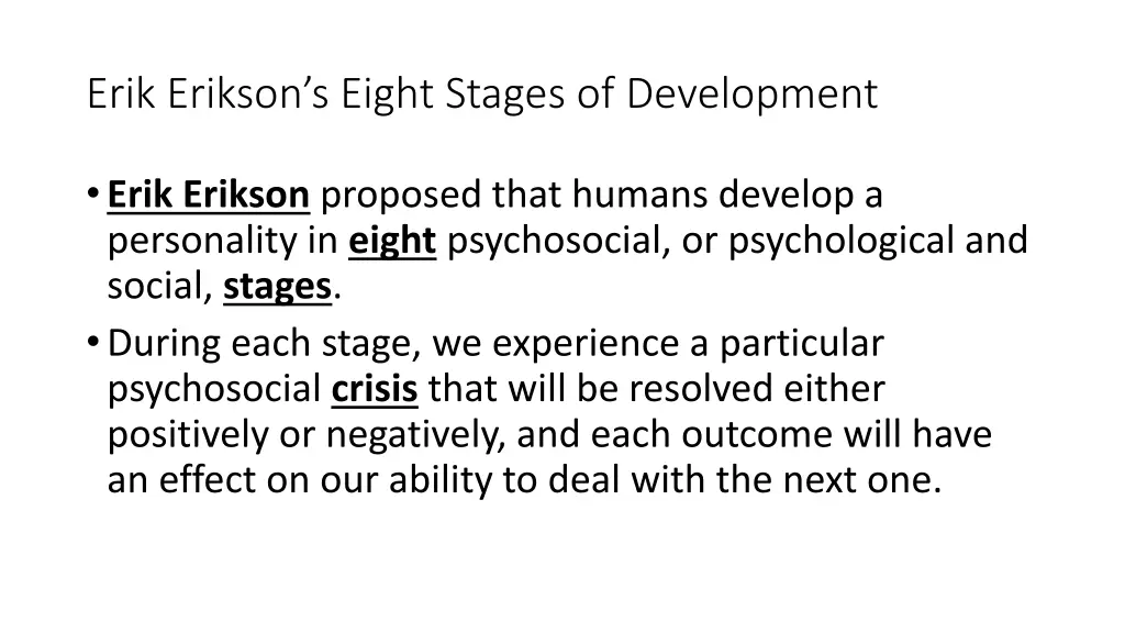 erik erikson s eight stages of development