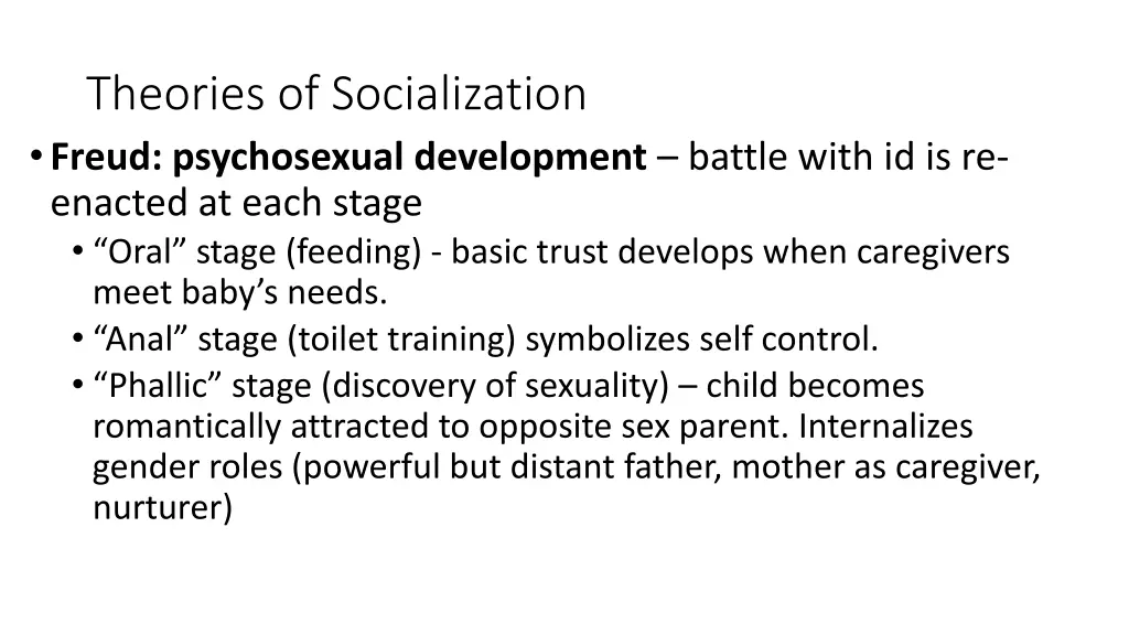 theories of socialization freud psychosexual