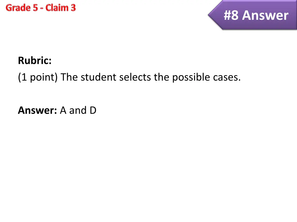 8 answer