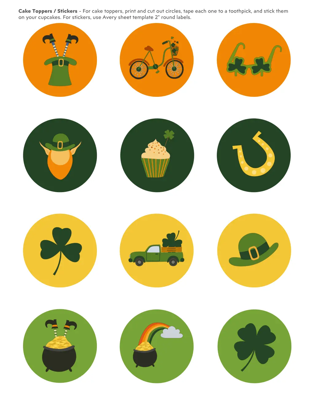 cake toppers stickers for cake toppers print