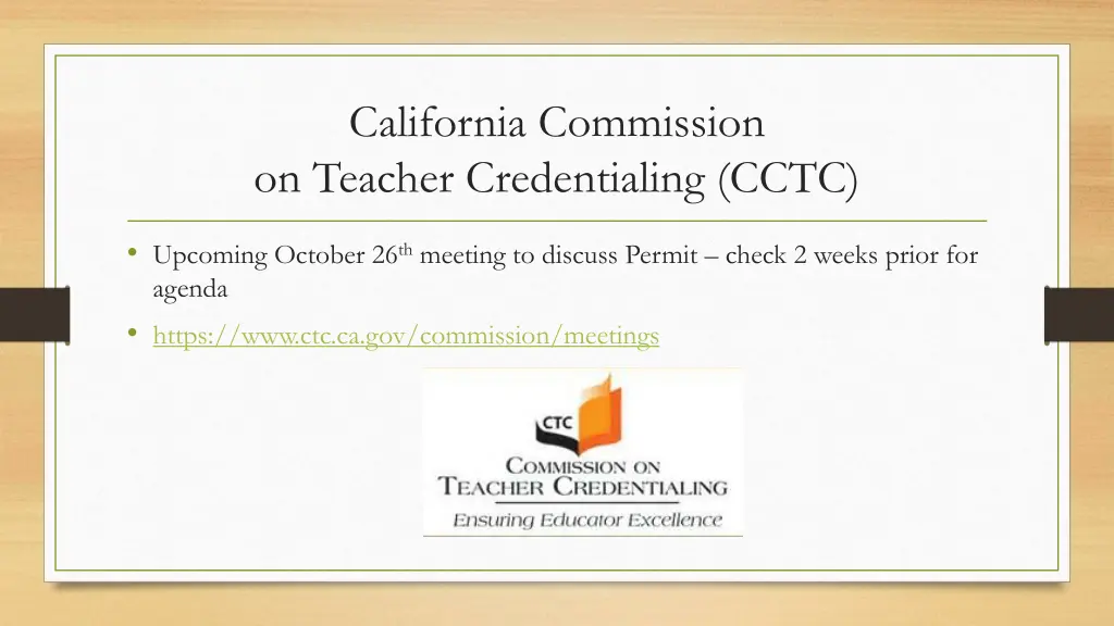 california commission on teacher credentialing