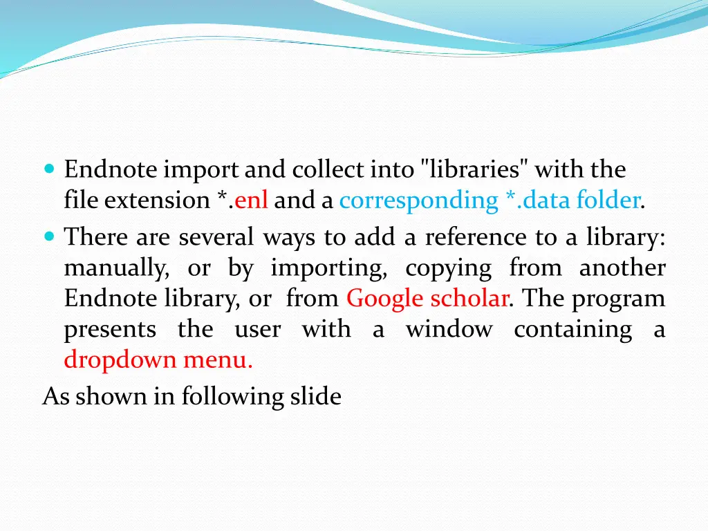 endnote import and collect into libraries with