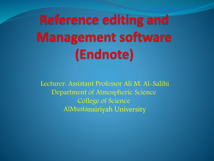 lecturer assistant professor ali m al salihi