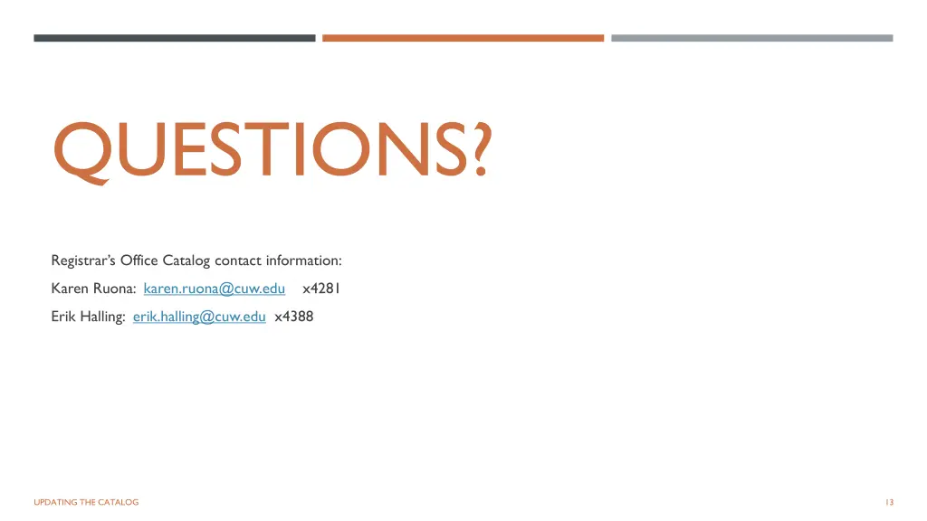 questions