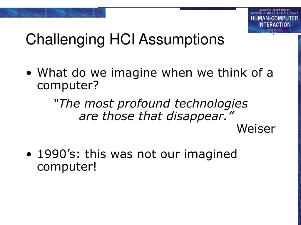 challenging hci assumptions
