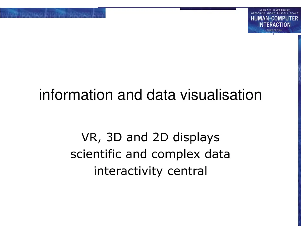 information and data visualisation