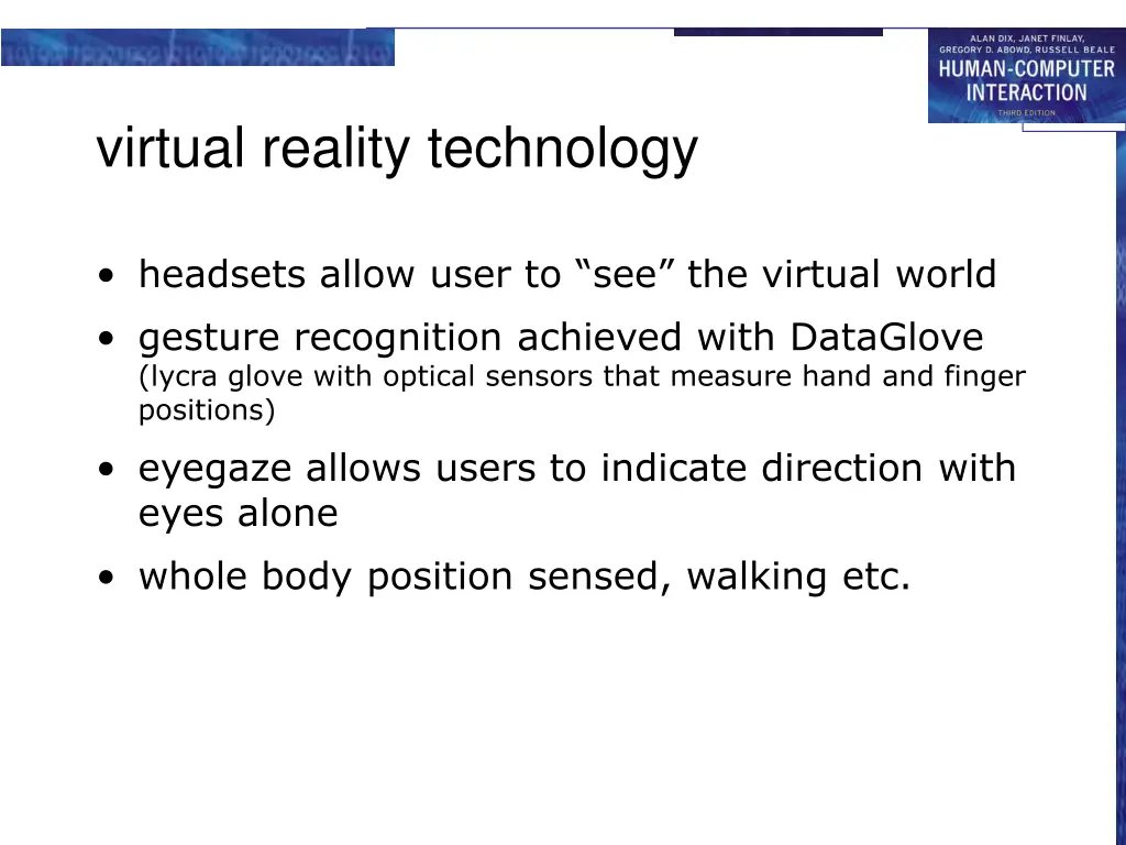 virtual reality technology