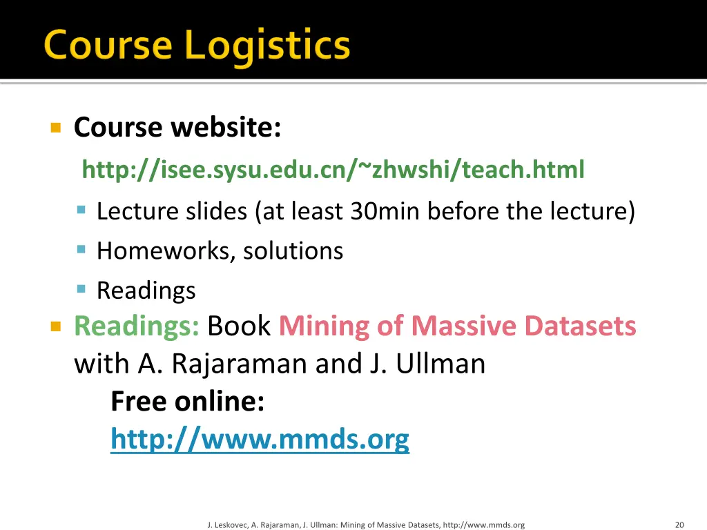 course website http isee sysu edu cn zhwshi teach