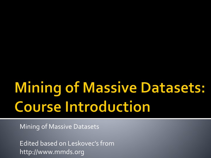 mining of massive datasets