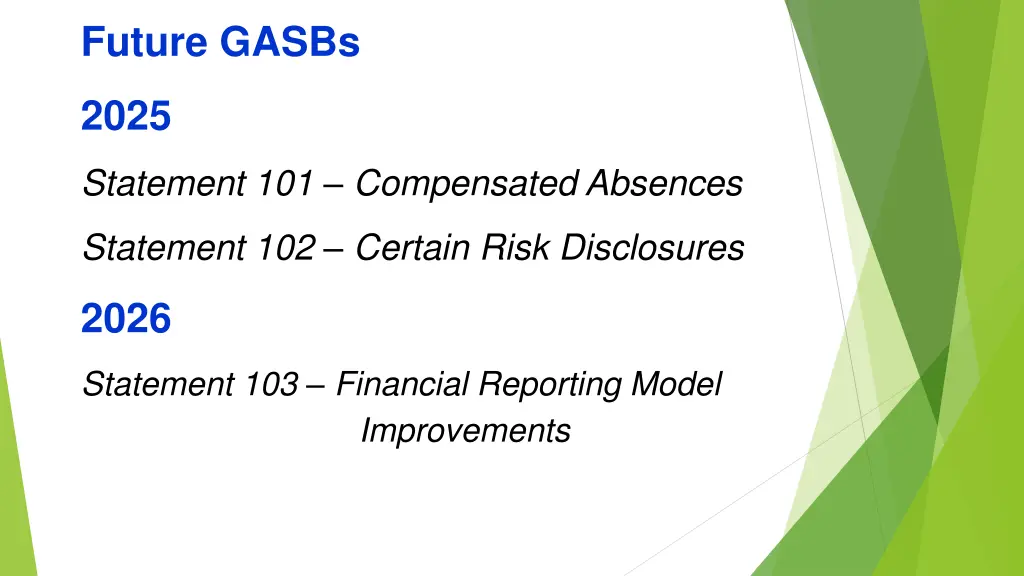 future gasbs