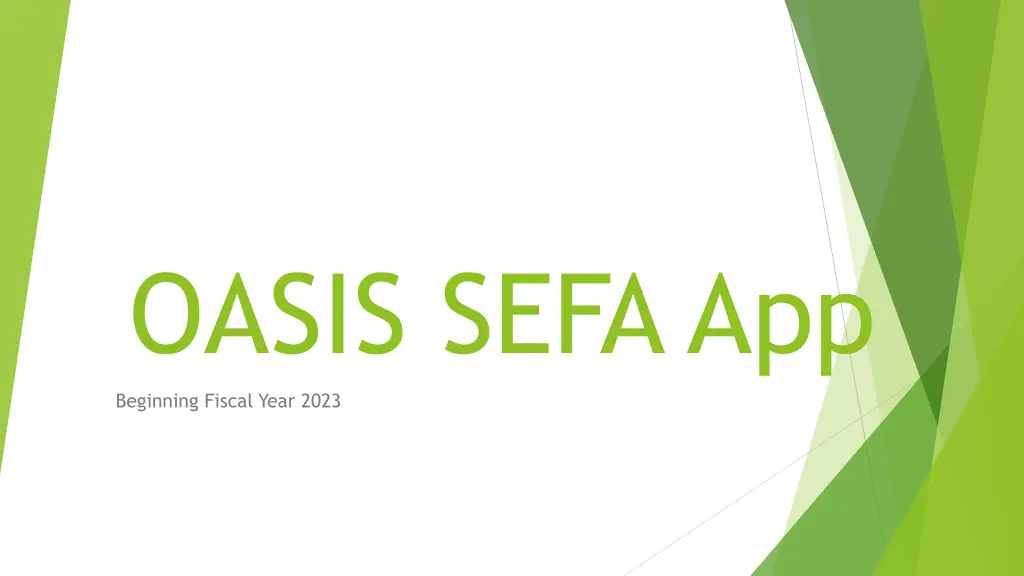 oasis sefa app