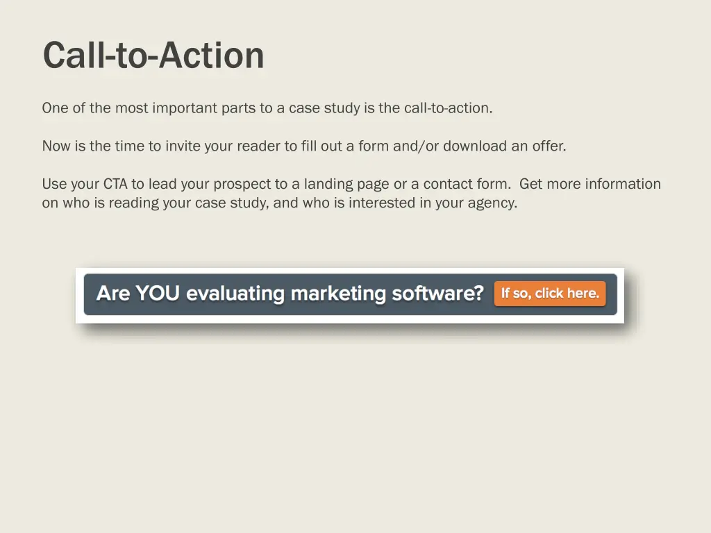 call to action