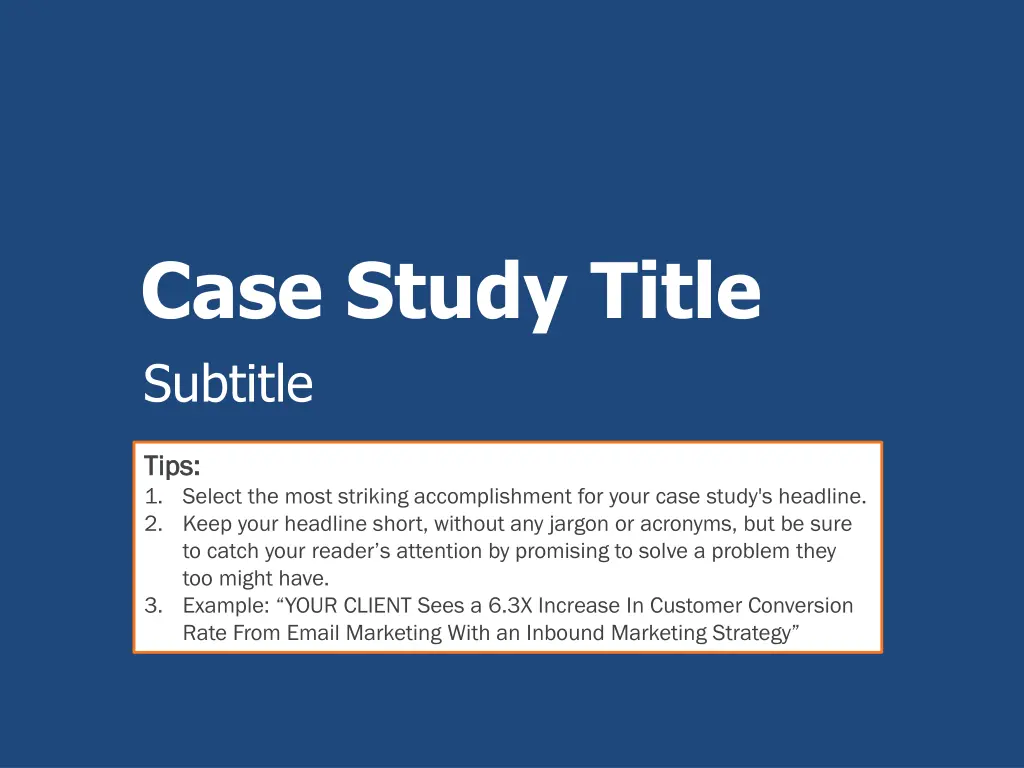 case study title subtitle
