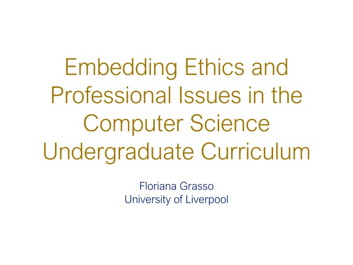 embedding ethics and professional issues