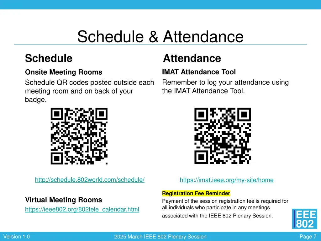 schedule attendance