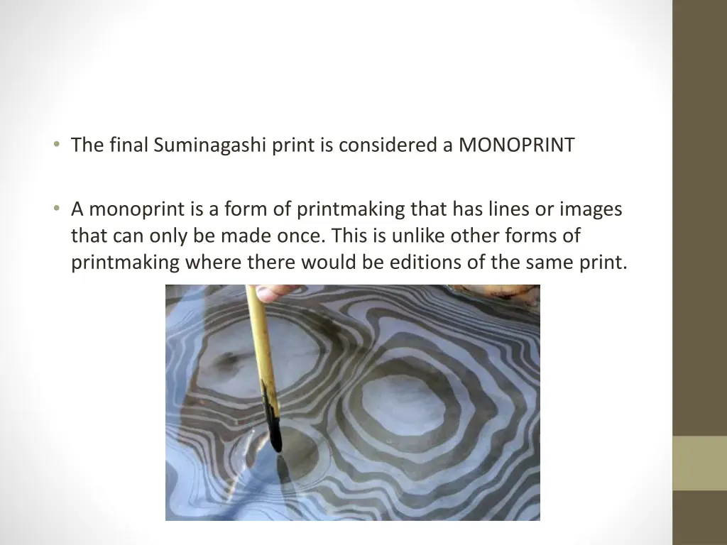 the final suminagashi print is considered