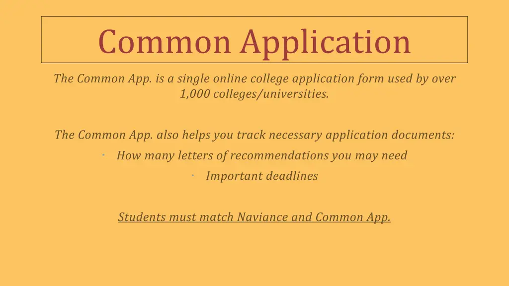 common application
