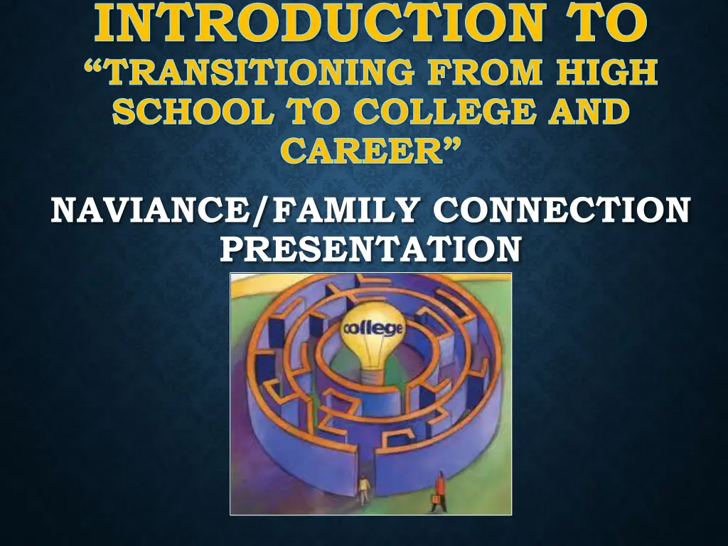 introduction to transitioning from high school