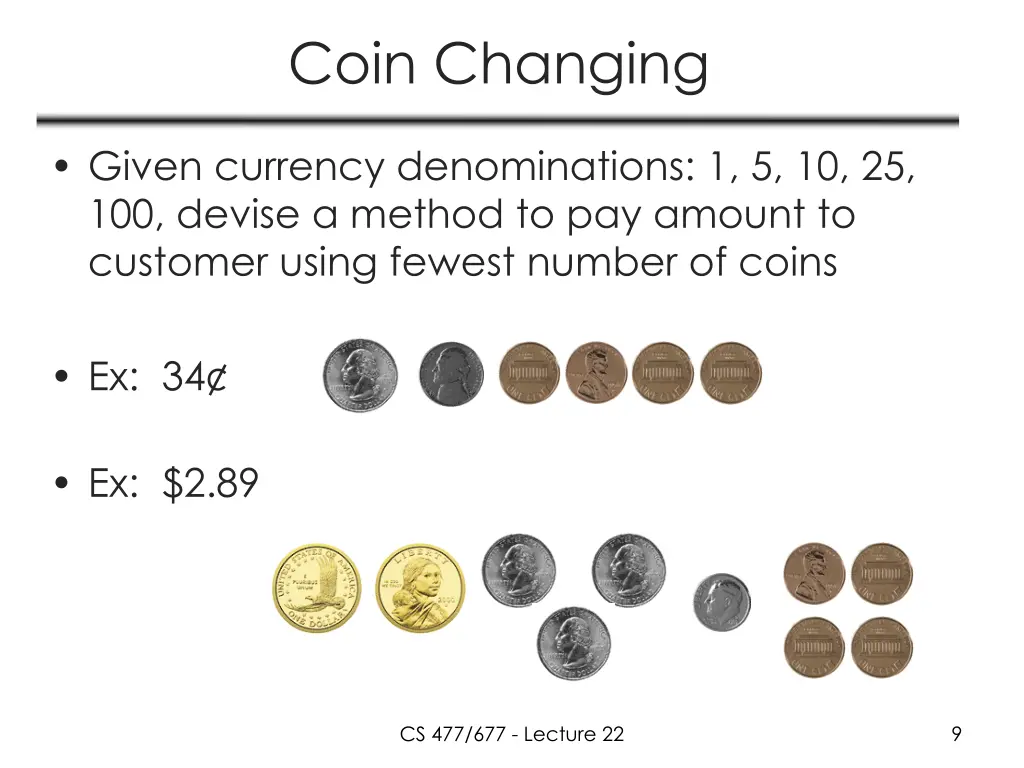 coin changing