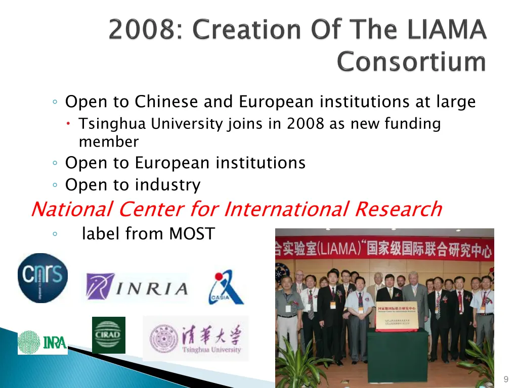 open to chinese and european institutions