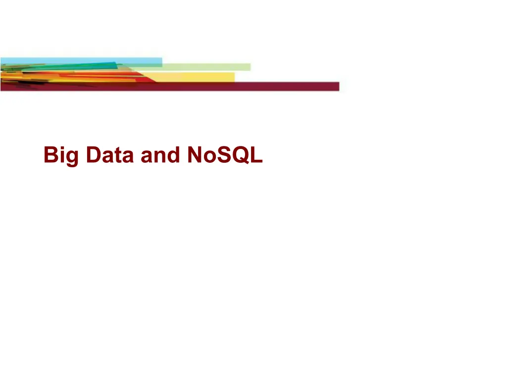 big data and nosql