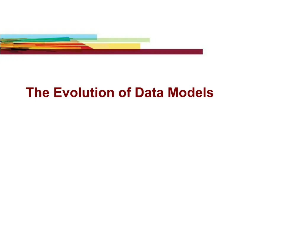 the evolution of data models