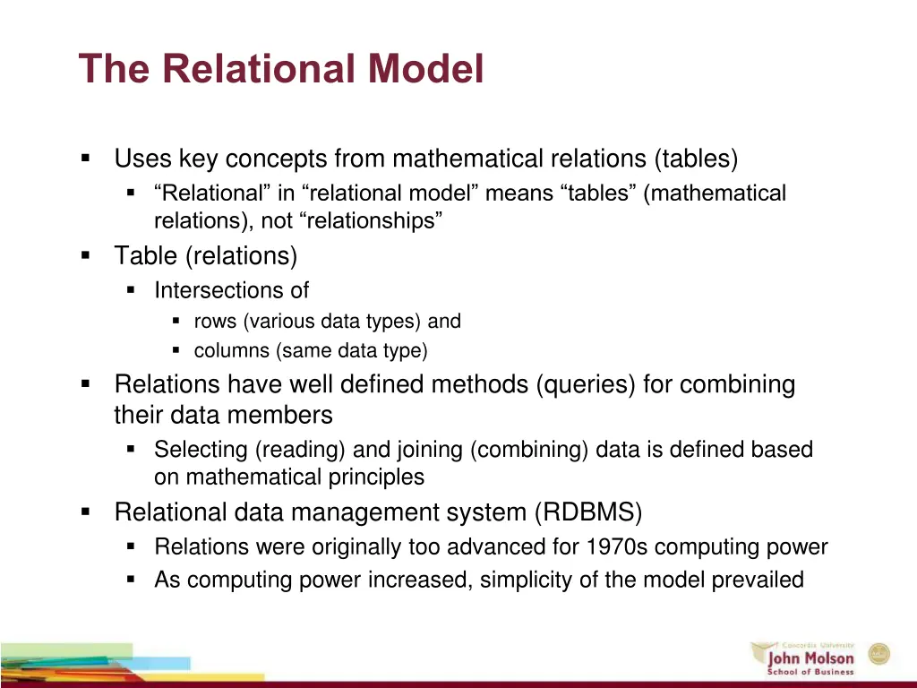the relational model