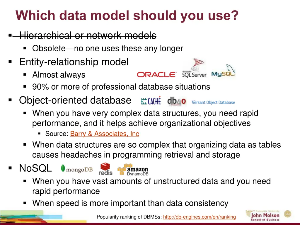 which data model should you use