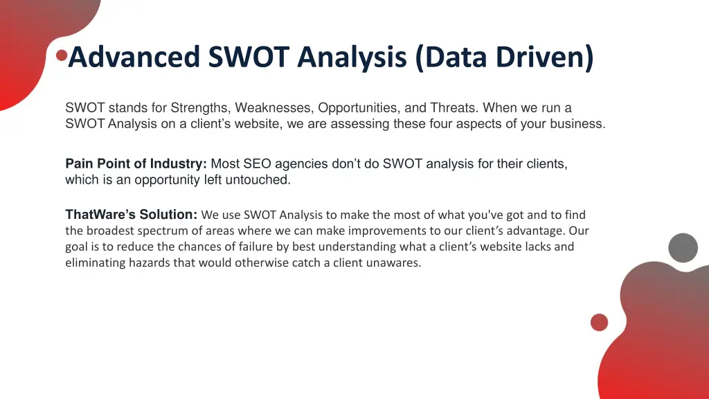 advanced swot analysis data driven