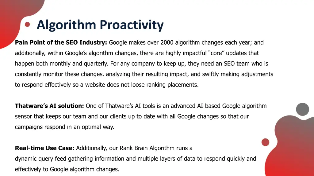 algorithm proactivity