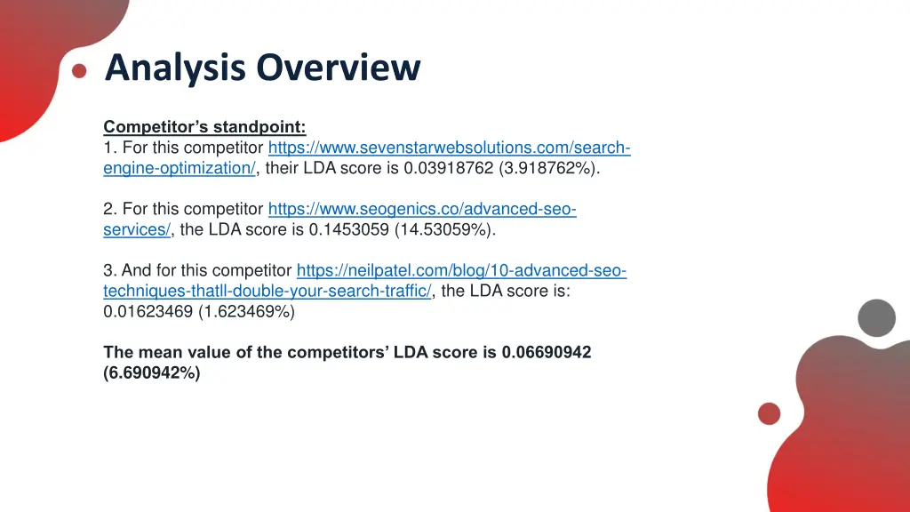 analysis overview