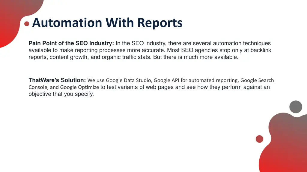 automation with reports